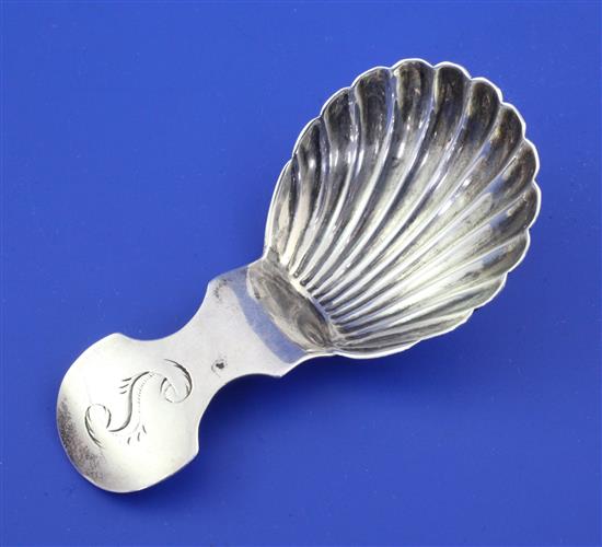 A William IV Scottish provincial silver caddy spoon by Robert Naughton, Inverness, circa 1830, 3in.